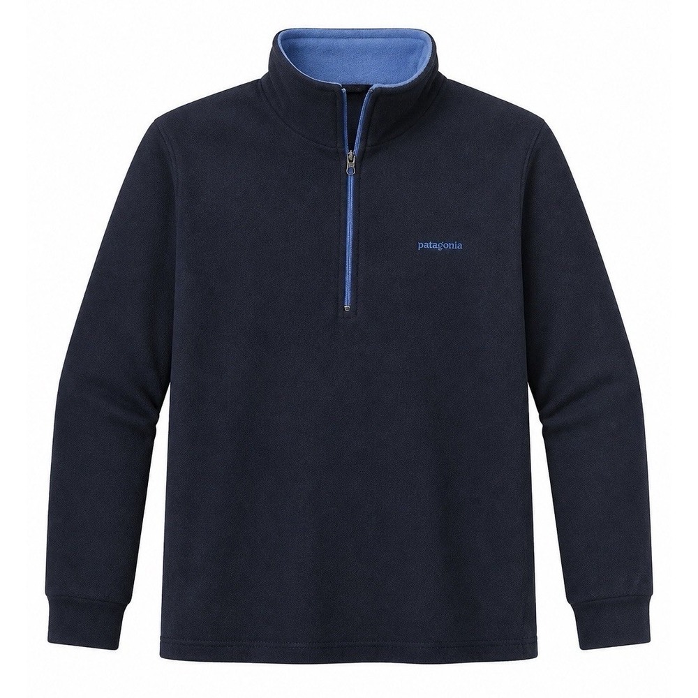 Vintage Patagonia Capilene Fleece 1/4 Zip Pullover Men's Large Navy Made In USA